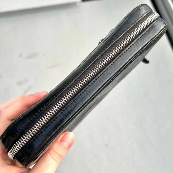 Balenciaga Extra Wide Wallet Clutch Black - Picture 6 of 9